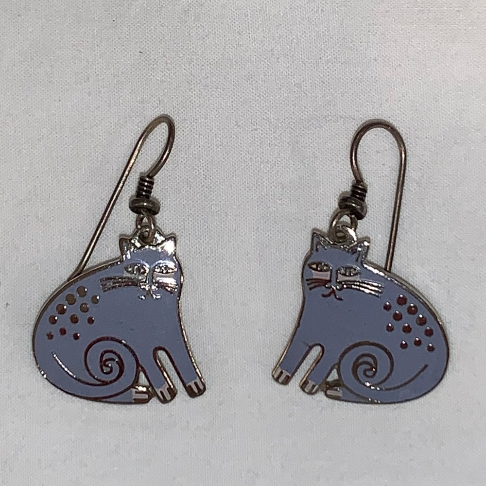 Vintage Laurel Burch Feshire Cat earrings - Picture 6 of 10
